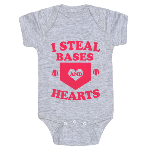 I Steal Bases (and Hearts) Baby One-Piece