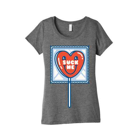 Suck Me Heart Lollipop Womens T-Shirt