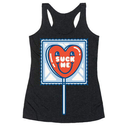 Suck Me Heart Lollipop Racerback Tank Top