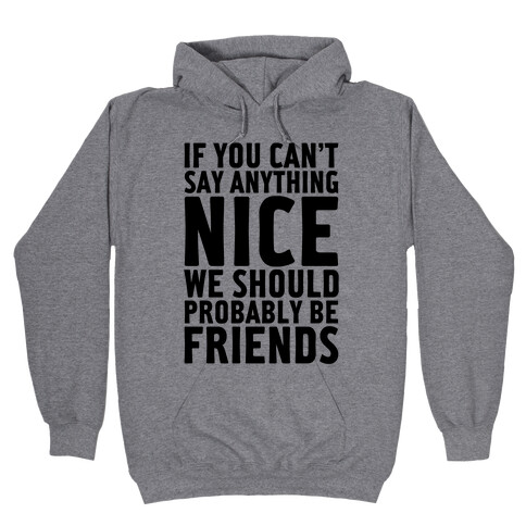 If You Can't Say Anything Nice Hooded Sweatshirt