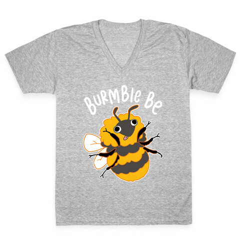 Burmble Be Derpy Bee V-Neck Tee Shirt