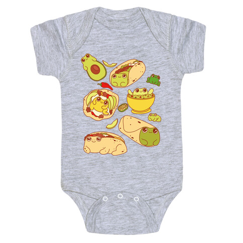 Mexican Food Frogs Pattern Baby One-Piece