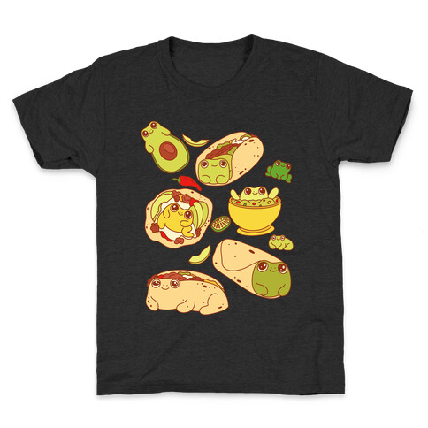 Mexican Food Frogs Pattern Kids T-Shirt