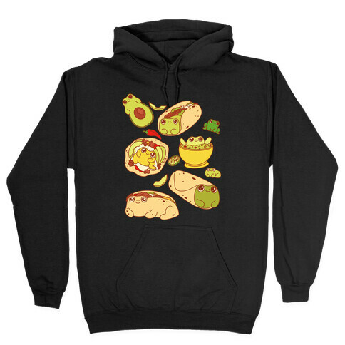 Mexican Food Frogs Pattern Hooded Sweatshirt