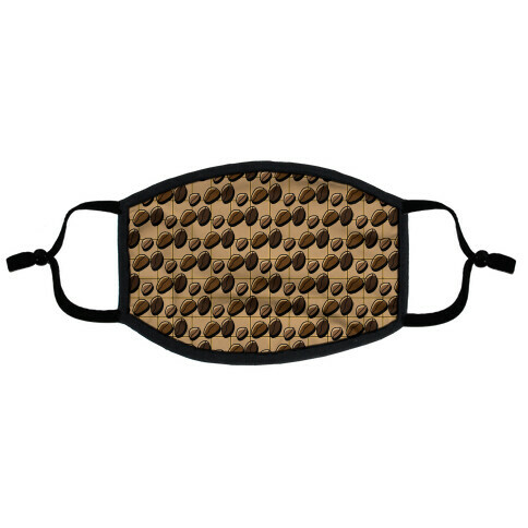 Coffee Bean Pattern Flat Face Mask