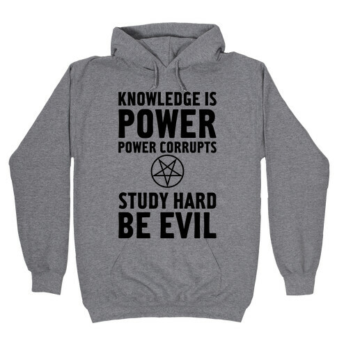 Study Hard, Be Evil Hooded Sweatshirt