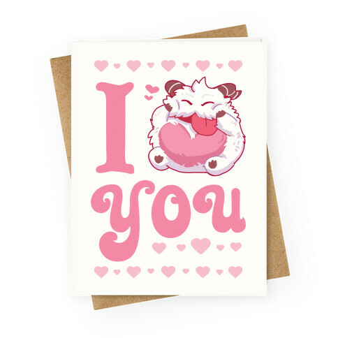 I Love You Poro Greeting Card