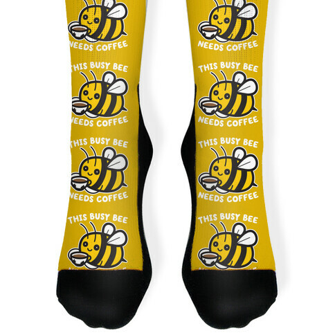 This Busy Bee Needs Coffee Sock