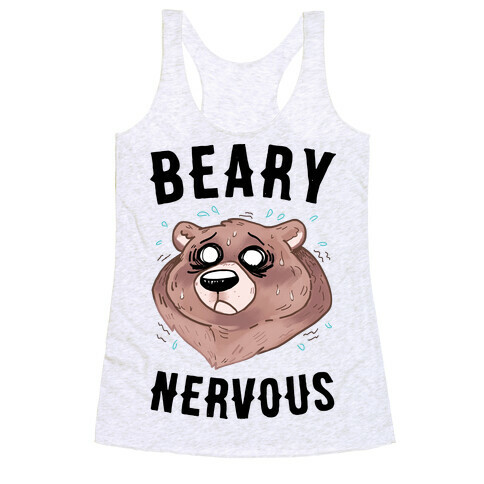 Beary Nervous Racerback Tank Top