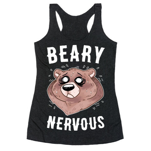 Beary Nervous Racerback Tank Top