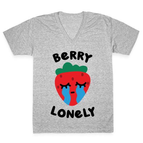 Berry Lonely V-Neck Tee Shirt