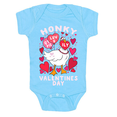 Honky Valentine's Day Baby One-Piece