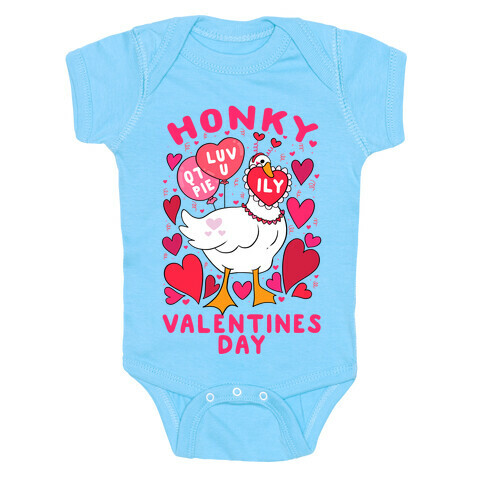 Honky Valentine's Day Baby One-Piece