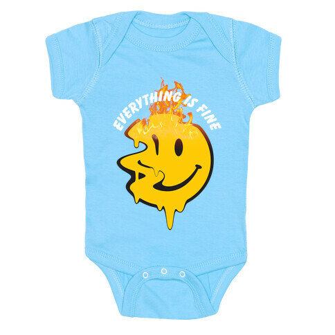 Everything Is Fine Melting Smiley Baby One-Piece