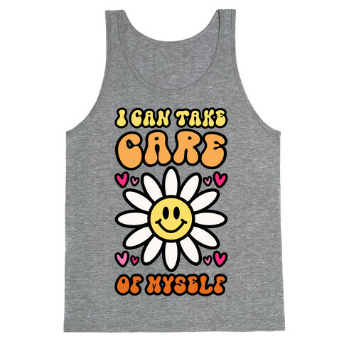 I Can Take Care of Myself Smiley Face Tank Top