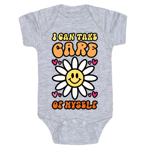 I Can Take Care of Myself Smiley Face Baby One-Piece