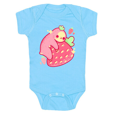 Strawberry Sloth Baby One-Piece