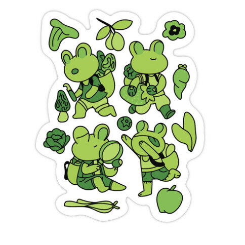 Forage Frogs Die Cut Sticker