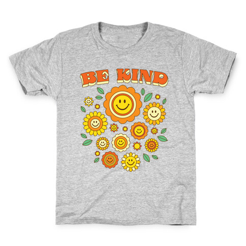 Be Kind Flower Power Smileys Kids T-Shirt