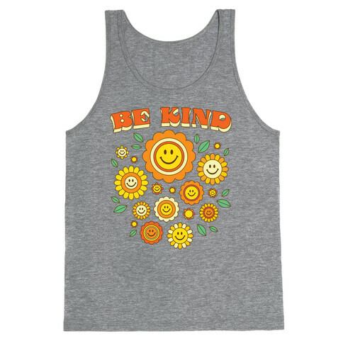 Be Kind Flower Power Smileys Tank Top