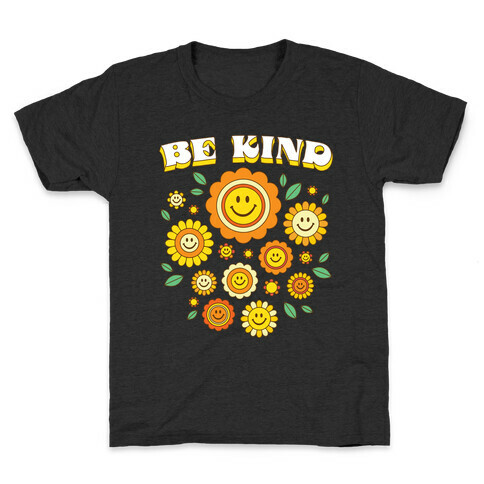 Be Kind Flower Power Smileys Kids T-Shirt