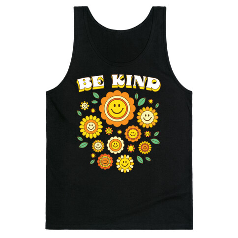 Be Kind Flower Power Smileys Tank Top