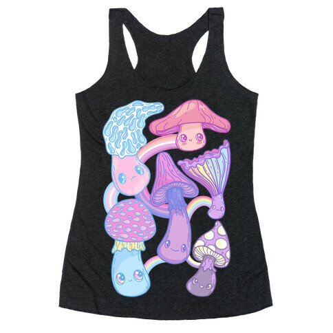 Pastel Pride Mushrooms Racerback Tank Top