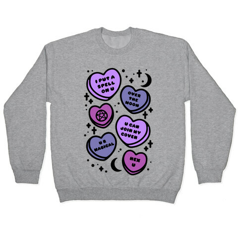 Witchy Candy Hearts  Pullover