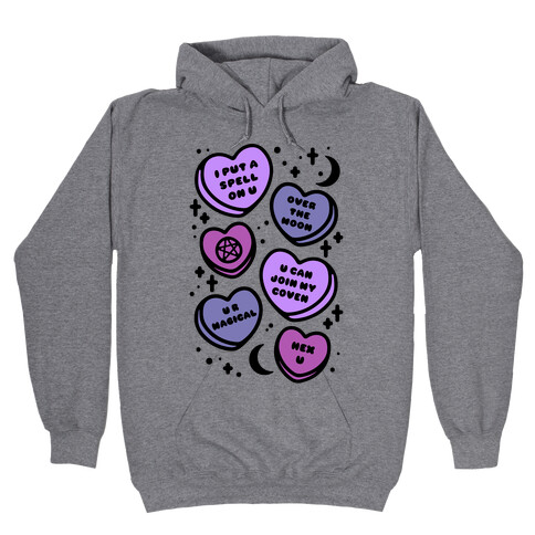 Witchy Candy Hearts  Hooded Sweatshirt