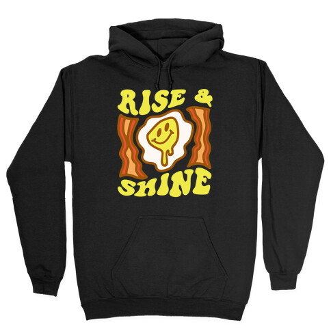 Rise And Shine Smiley Face Groovy Aesthetic Hooded Sweatshirt