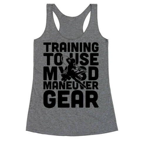 Training To use My 3D Maneuver Gear Racerback Tank Top