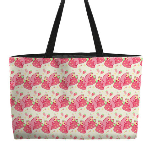 Strawberry Sloth Pattern Weekender Tote