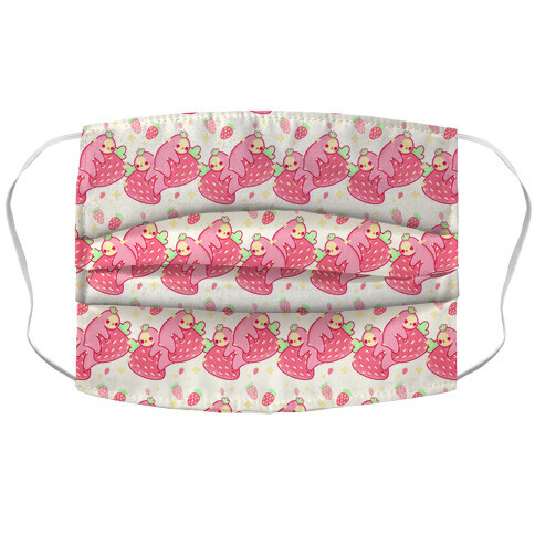 Strawberry Sloth Pattern Accordion Face Mask