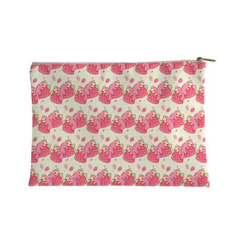 Strawberry Sloth Pattern Accessory Bag