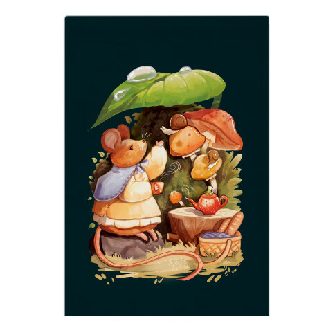 Mouse Tea Time Garden Flag