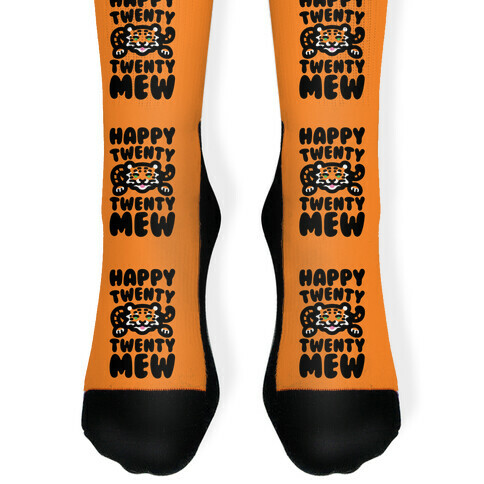 Happy Twenty Twenty Mew Tiger Sock