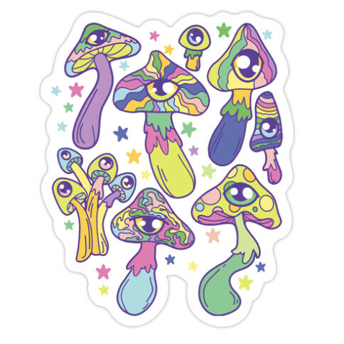 The Mushrooms Have Eyes Die Cut Sticker