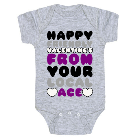 Happy Friendly Valentine's Day From Your Local Ace Baby One-Piece