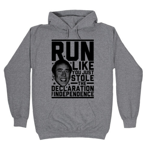 Run Like Nick Cage Hooded Sweatshirt
