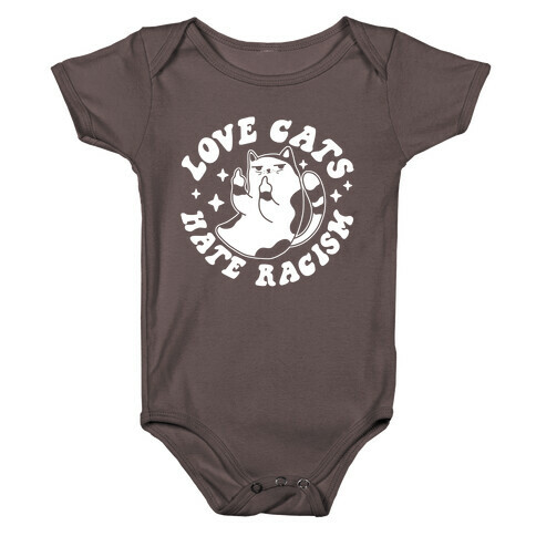 Love Cats Hate Racism Baby One-Piece