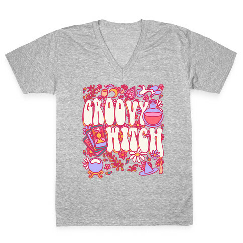 Groovy Witch V-Neck Tee Shirt