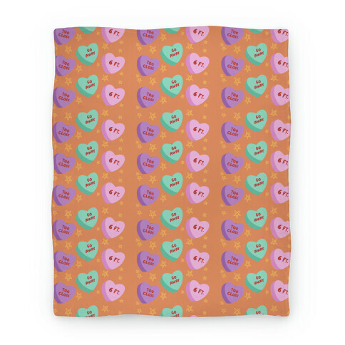 Distant Candy Hearts Blanket