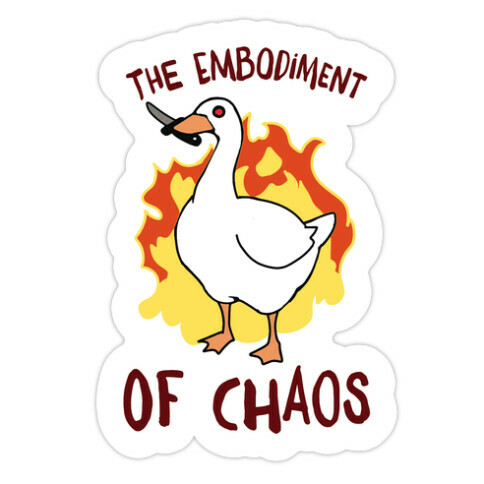 The Embodiment Of Chaos Die Cut Sticker