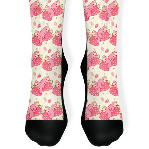 Strawberry Sloth Pattern Sock