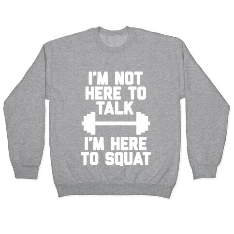 I'm Not Here To Talk I'm Here To Squat Pullover