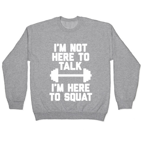 I'm Not Here To Talk I'm Here To Squat Pullover