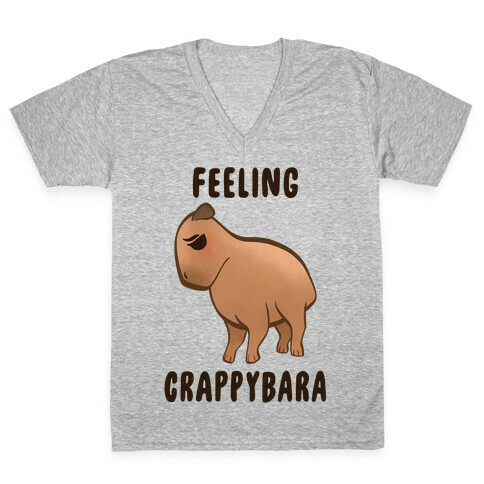Feeling Crappybara V-Neck Tee Shirt