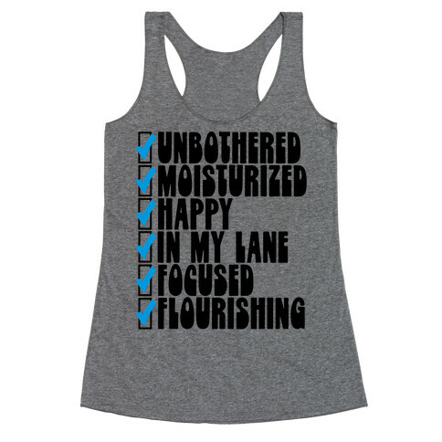 Unbothered Moisturized Happy Racerback Tank Top