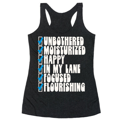 Unbothered Moisturized Happy Racerback Tank Top