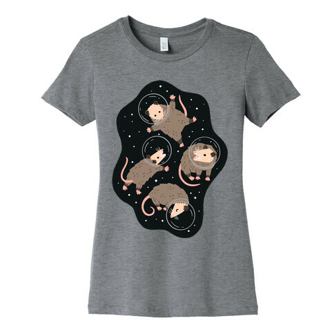 Opossums In Space Womens T-Shirt